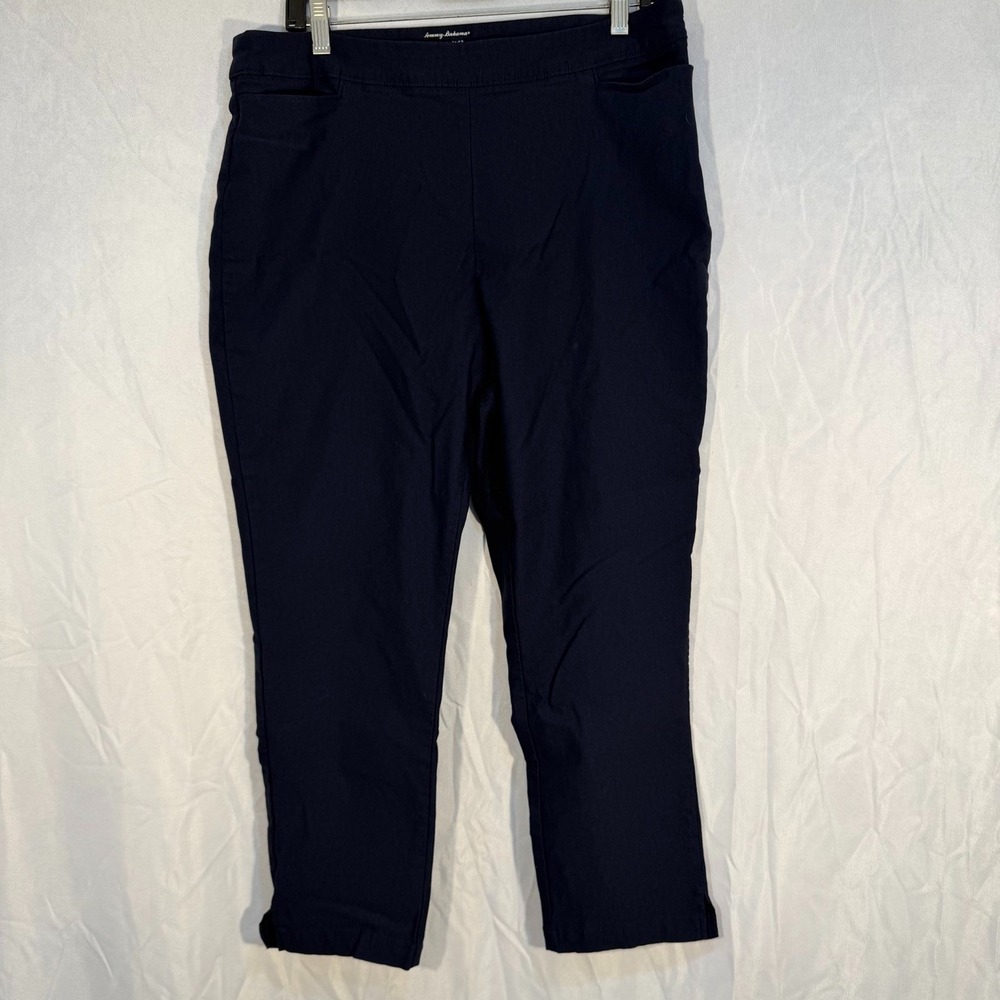 tommy bahama island‎ zone Women's Pull On Pants Navy Rayon Blend Size 14 Stretch